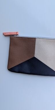 Free Add-On: Colorblock IPSY Makeup Bag - Cream, Black & Brown